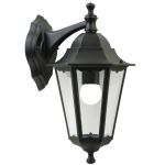 Nordlux Cardiff Down Wall Light Aluminium Black | Suitable for 1x E27