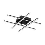 Eglo Wall and Ceiling Light Lasana 3 Steel Aluminium Black 5.3W 700lm - 830 Warm White | IP20 