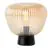 Brilliant Table Lamp Kaizen Glass Metal Black Beige | 250mm - Suitable for 1x E27