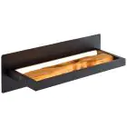 Brilliant Chaumont Wall Light Aluminium Metal Wood Black 8W 930lm - 830 Warm White