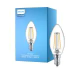 Philips Corepro LED Candle E14 Filament Clear 4.3W 470lm - 840 Cool White | Replaces 40W