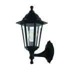 Eglo Wall Light Duanera Black | IP44 - Suitable for 1x E27
